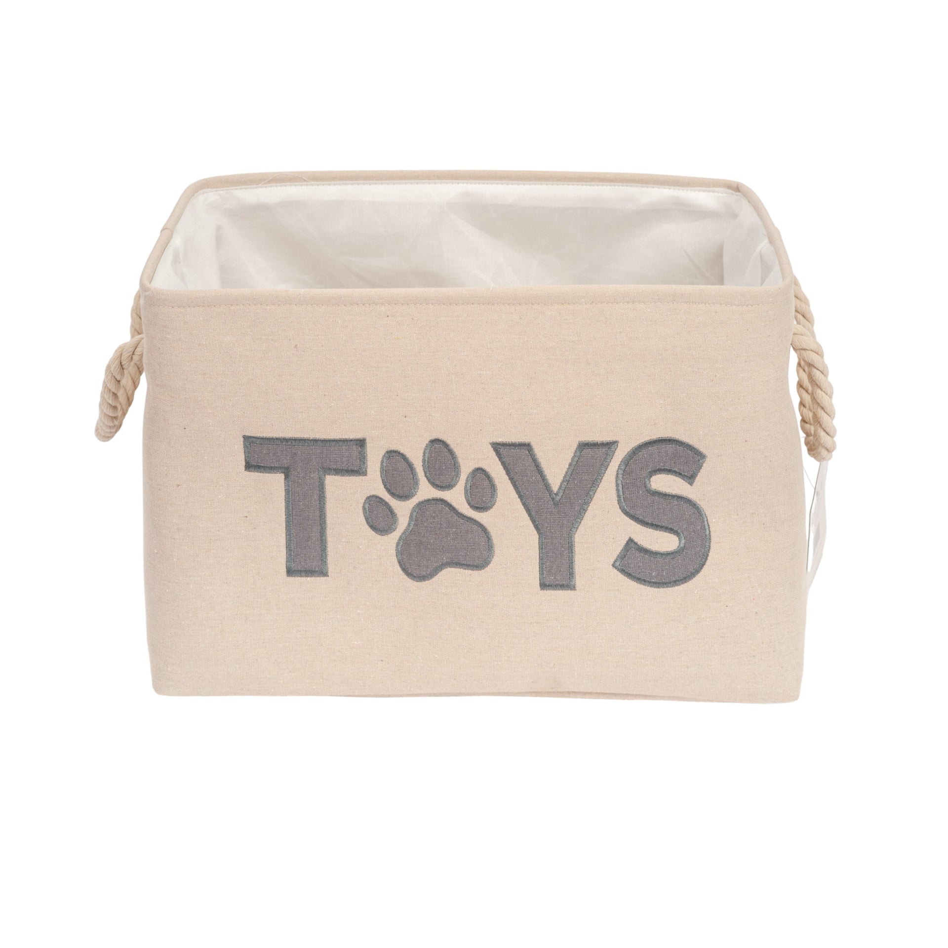 Country Living Foldable Fabric Dog Toy Storage Bin - Convenient Organizer for Pet Accessories