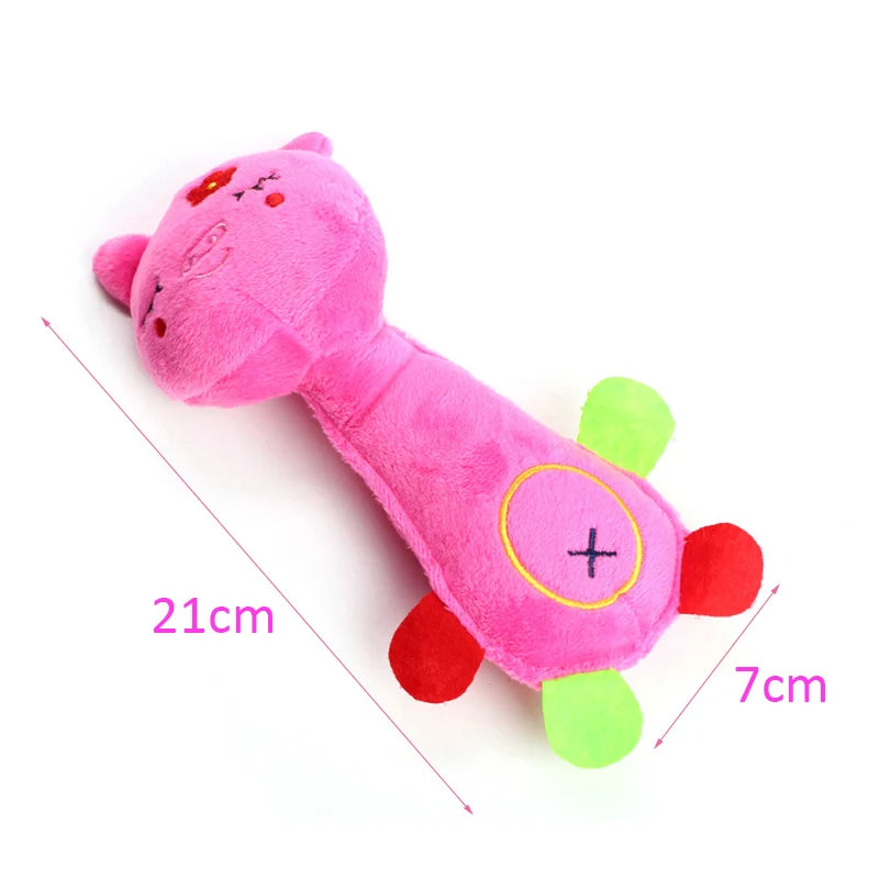 Durable Plush Squeaky Dog Toy – Animal Shape Chew Toy for Small Dogs