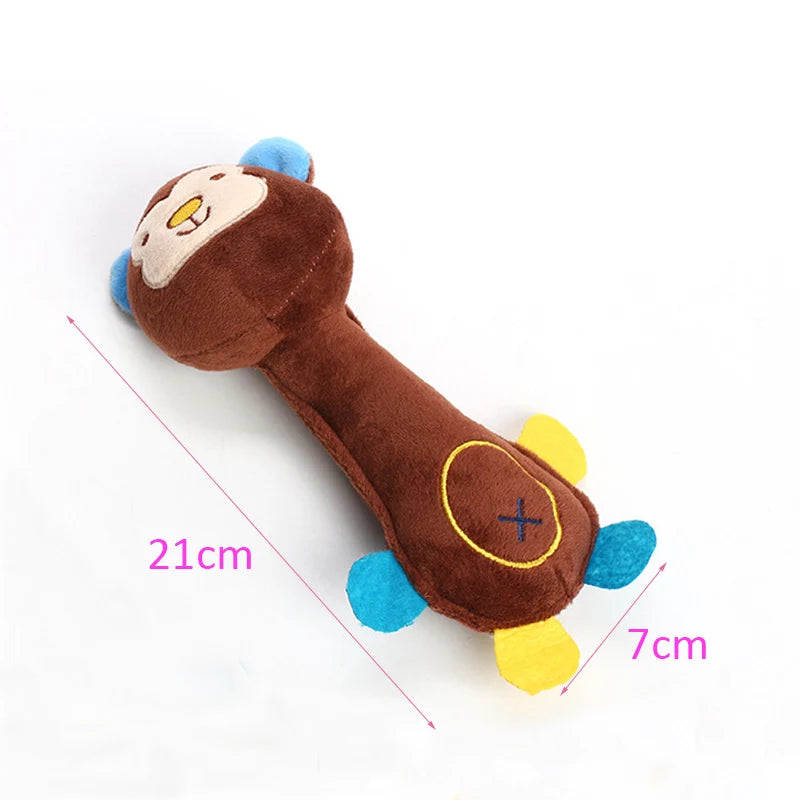 Durable Plush Squeaky Dog Toy – Animal Shape Chew Toy for Small Dogs