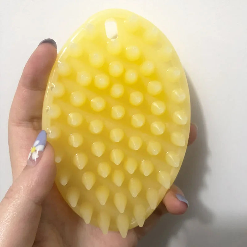 Pet Massage Brush with Soft Silicone Bristles – Dog & Cat Hair Removal Comb
