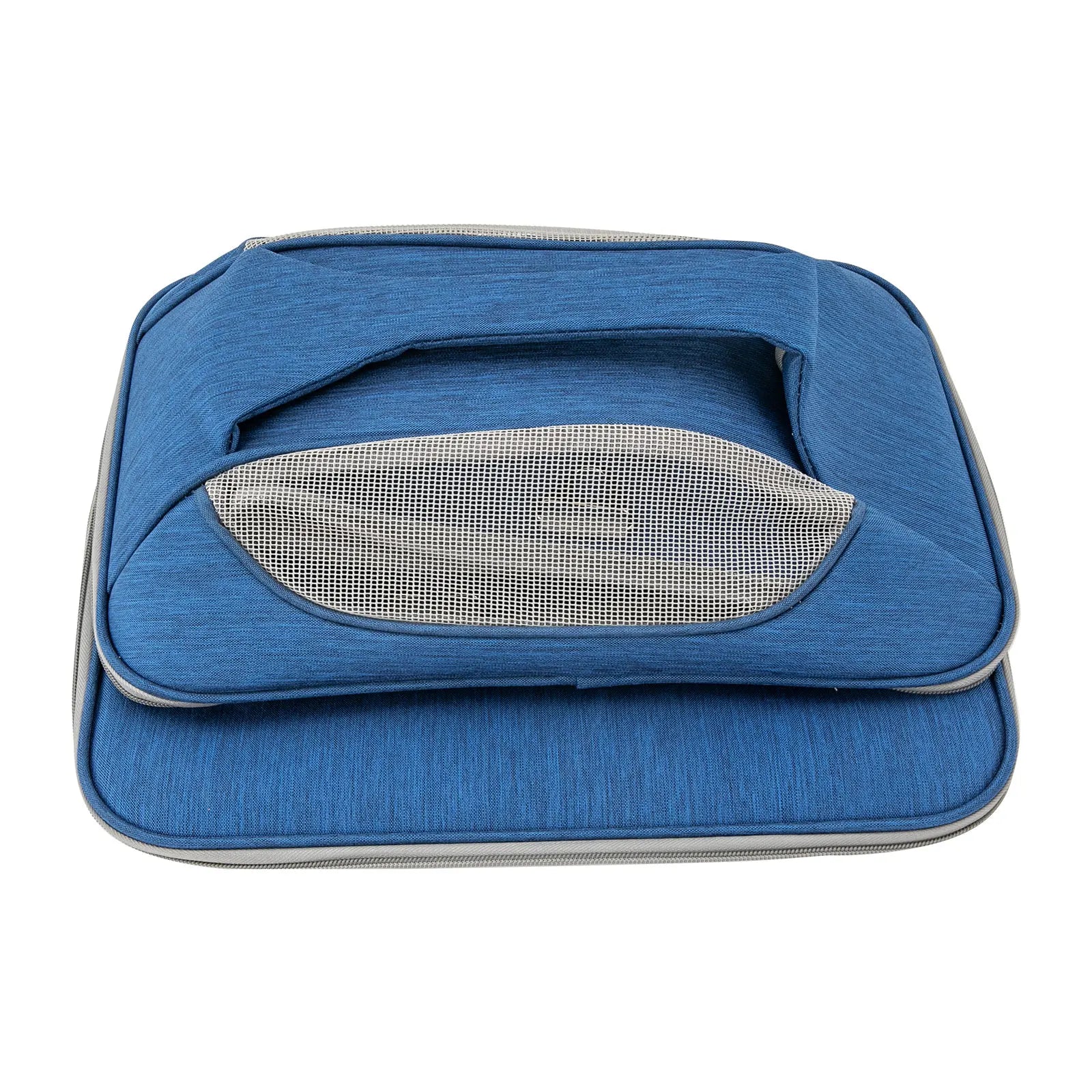 Blue Collapsible Pet Carrier – Waterproof Oxford Travel Bag