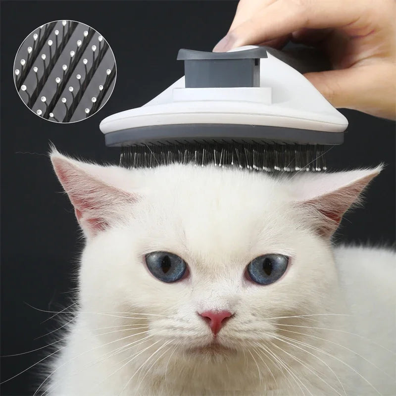 Pet Hair Removal Brush – Stainless Steel Dog & Cat Grooming Comb