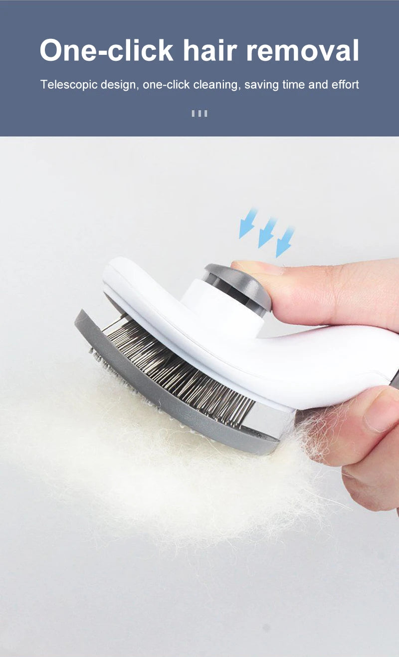 Dog & Cat Hair Remover Brush – Grooming Comb for Long Hair Pets