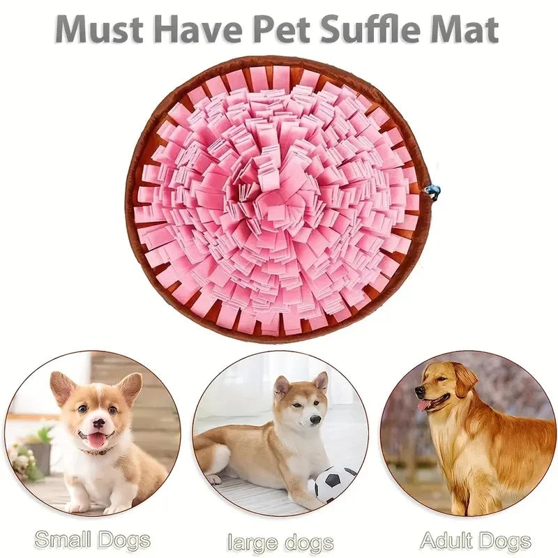 Foldable Dog Snuffle Mat – Washable Felt Slow Feeder & Training Toy for Pets