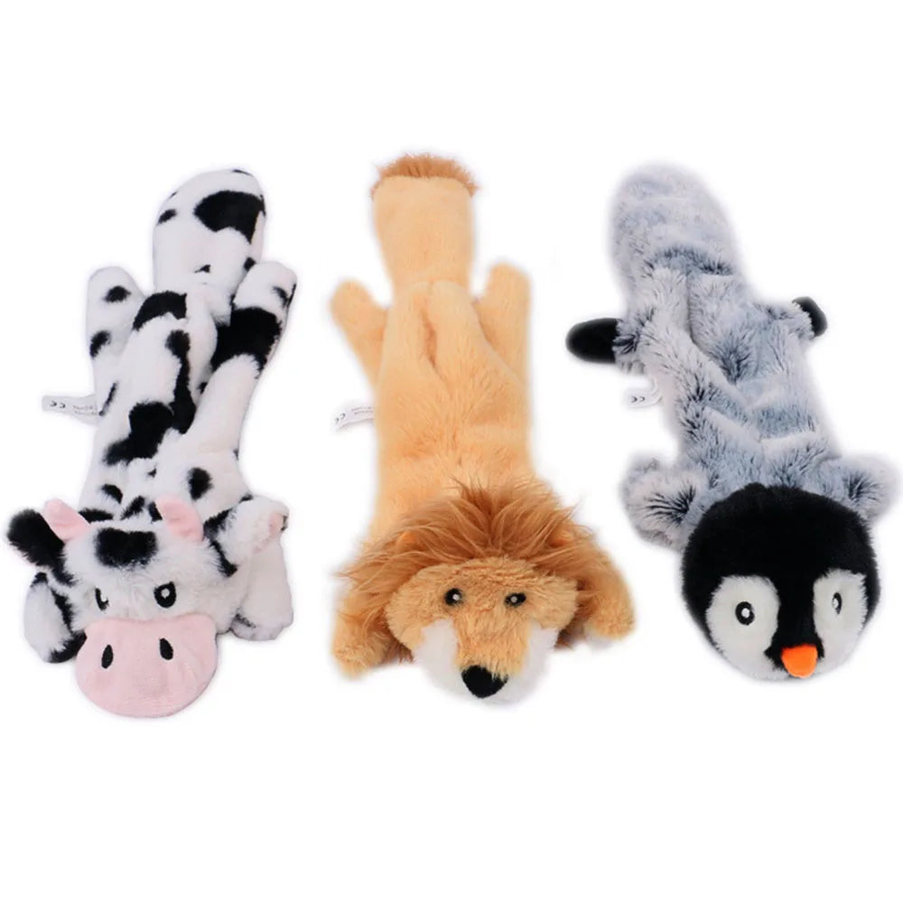 Stuffingless Squeaky Dog Toy – Durable Plush Chew Toy