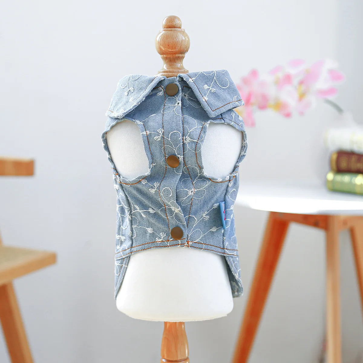 Denim Doggie Jacket – Stylish Sleeveless Jean Vest for Pets