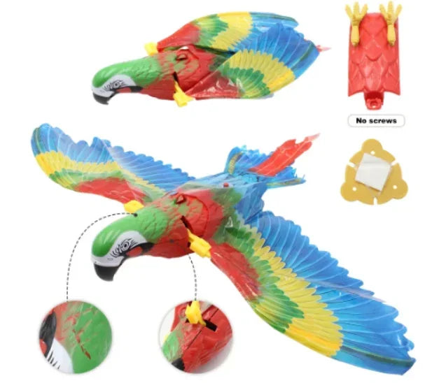 Electric Flying Bird Cat Toy – Interactive Teaser & Scratch Rope