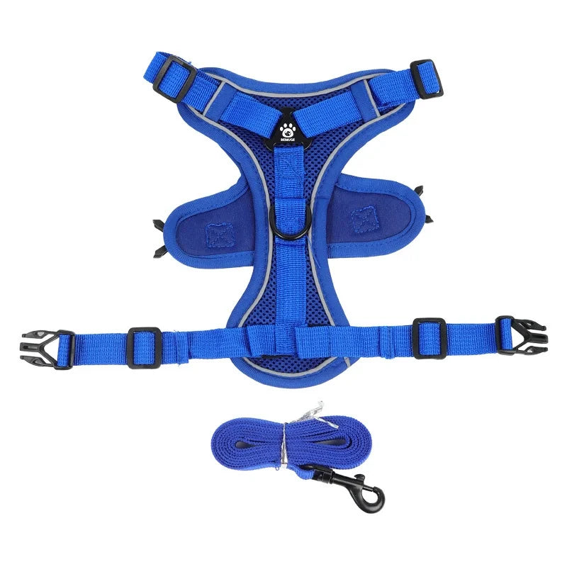 No-Pull Adjustable Dog & Cat Harness with Leash