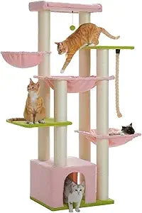 XXL Cat Tree Tower – 67" Heavy-Duty Indoor Cat Furniture with 13 Thick Scratching Posts, Super Large Perch & Cozy Spa