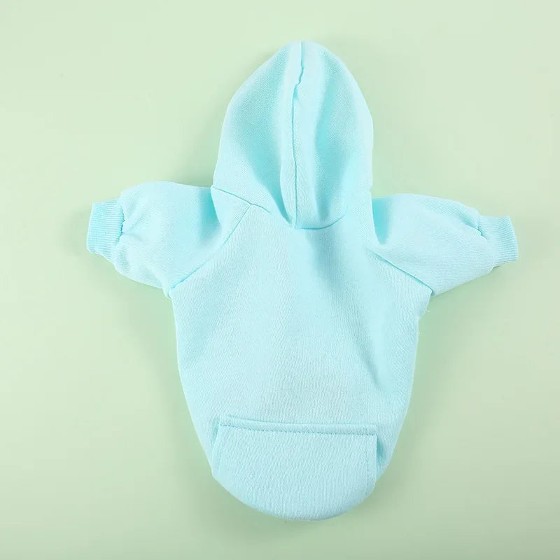 Autumn/Winter Dog Hoodie – Soft Pocket Sweater for Small Dogs