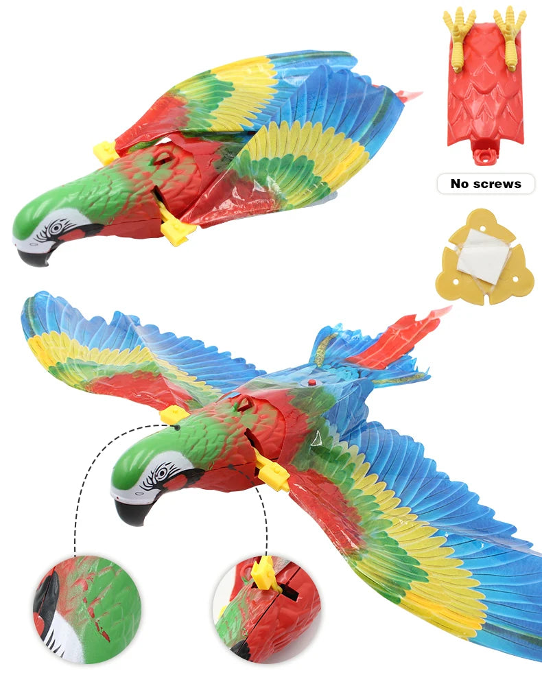 Electric Flying Bird Cat Toy – Interactive Teaser & Scratch Rope