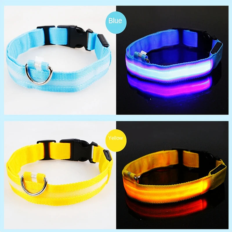 Keep Your Pet Safe at Night – 3-Mode USB LED Glow Collar for Dogs & Cats