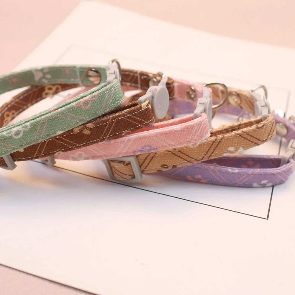 Adjustable Cute Pet Collar with Bell – Small Dogs & Cats