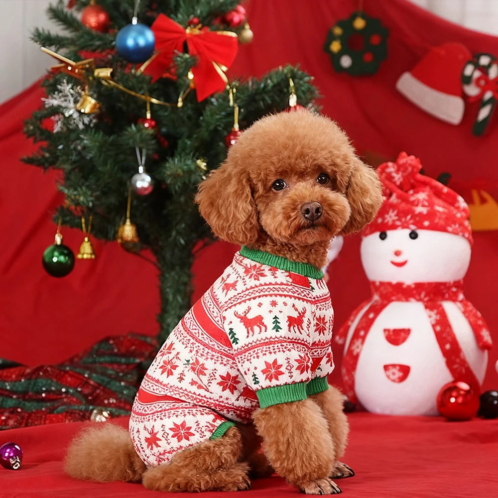 Cute Christmas Dog Costume – Warm Holiday Outfit for Small & Large Pets