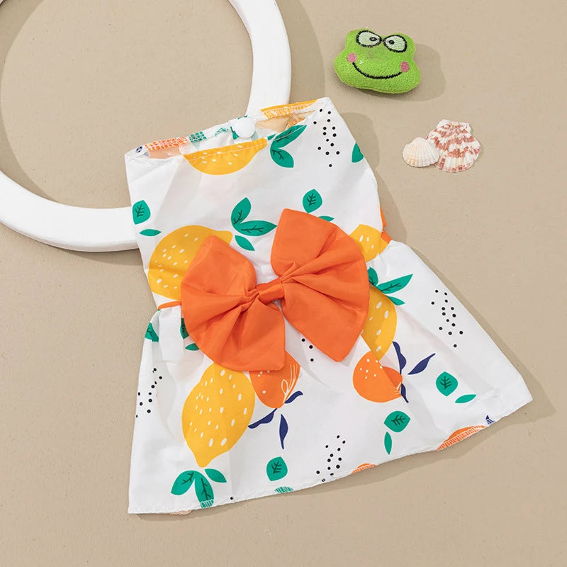 Fashion Cat & Puppy Dress with Bow – Small Dog & Cat Clothing