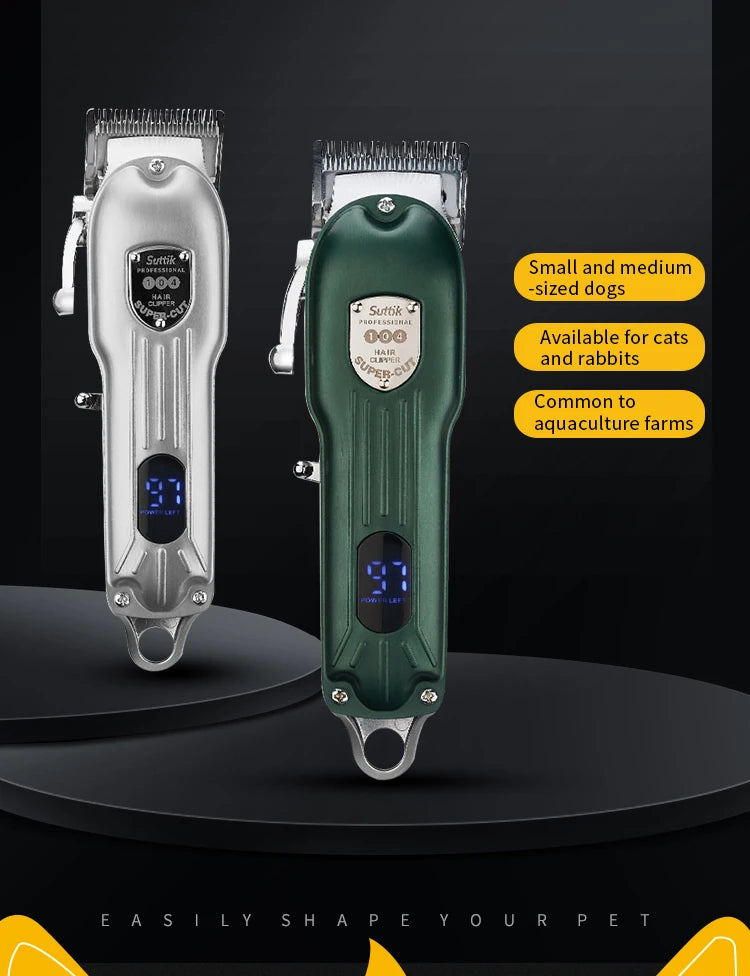 Professional Dog Hair Clipper – Rechargeable Pet Grooming Trimmer