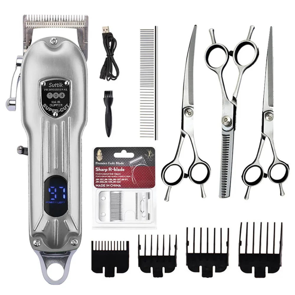 Professional Dog Hair Clipper – Rechargeable Pet Grooming Trimmer