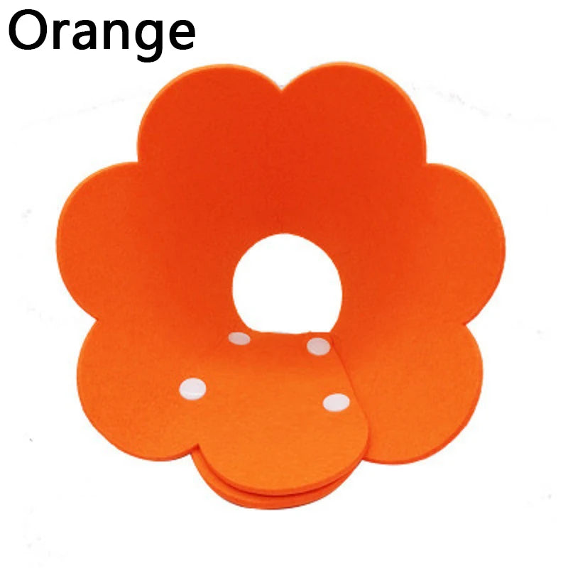 Adorable Flower Recovery Collar – Soft & Adjustable Protective Cone for Cats, Puppies, and Kittens