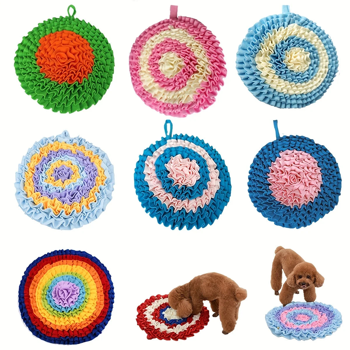 Dog Snuffle Mat – Slow Feeder & Smell Training Toy for Boredom Relief & Mental Stimulation