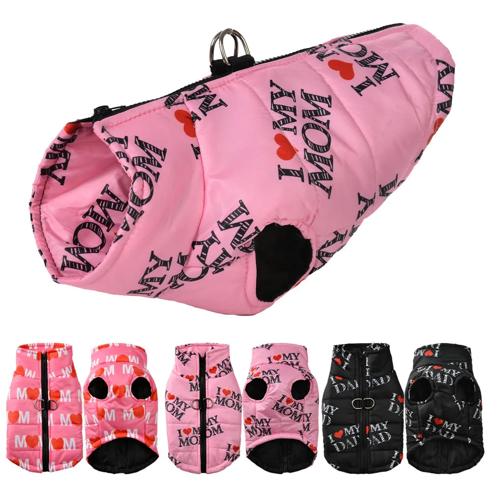 Fashion Winter Pet Jacket – Windproof Coat for Small Dogs & Cats