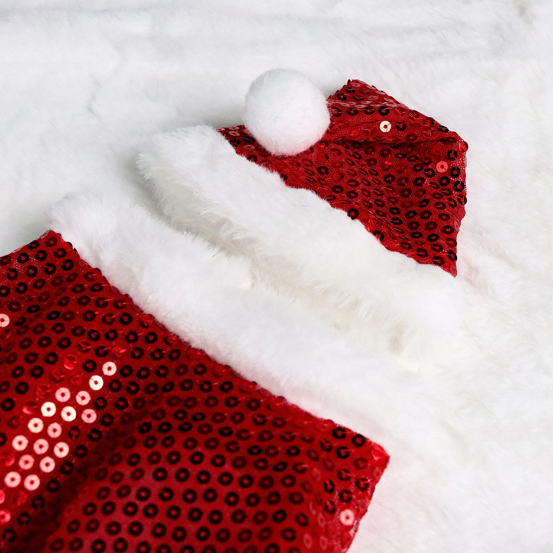 Set of 2 Christmas Pet Dresses – Velvet & Sequin Holiday Outfits for Dogs & Cats