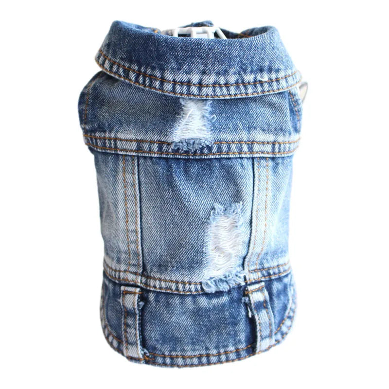 Thin Denim Dog Jacket – Fashionable Coat for Small & Medium Dogs