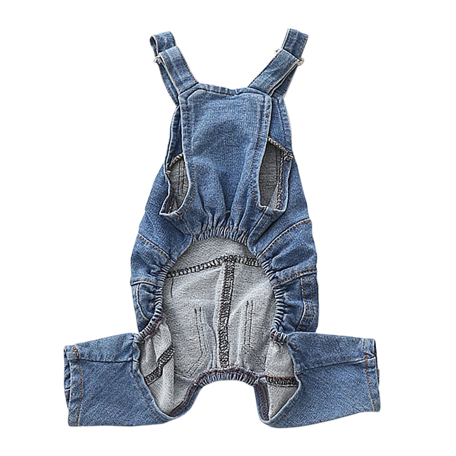 Dog Denim Jumpsuit – Fashion Cotton Outfit for Small & Medium Dogs and Cats