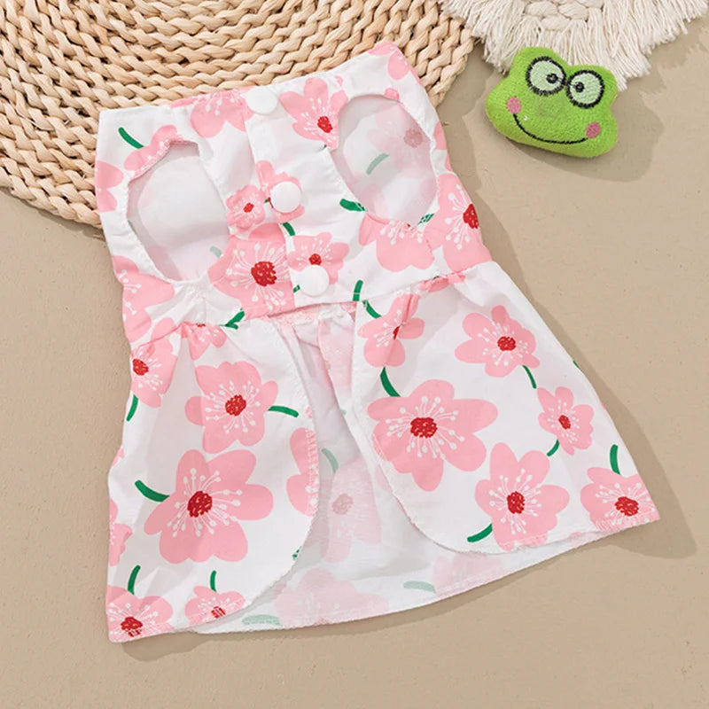 Fashion Cat & Puppy Dress with Bow – Small Dog & Cat Clothing