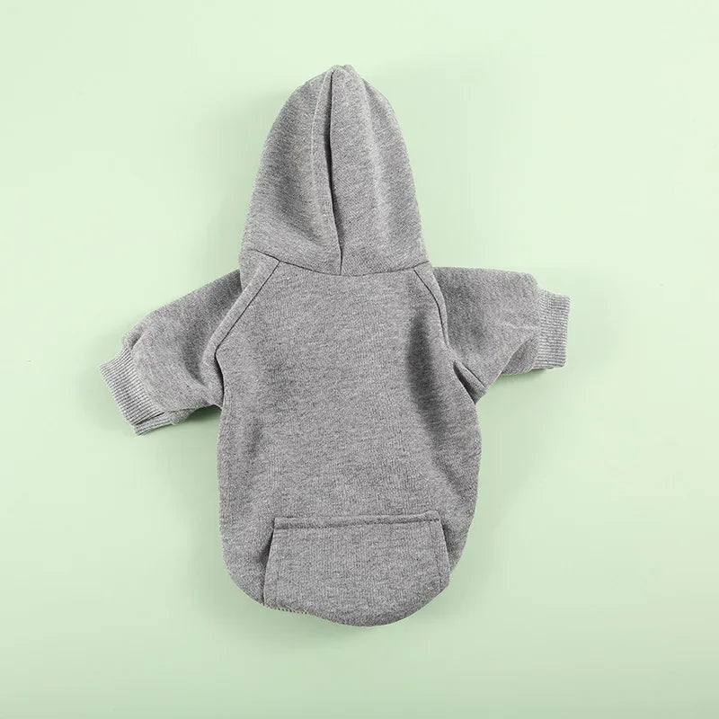 Autumn/Winter Dog Hoodie – Soft Pocket Sweater for Small Dogs