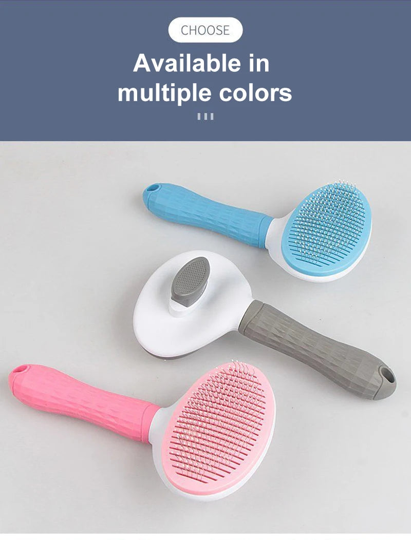 Dog & Cat Hair Remover Brush – Grooming Comb for Long Hair Pets