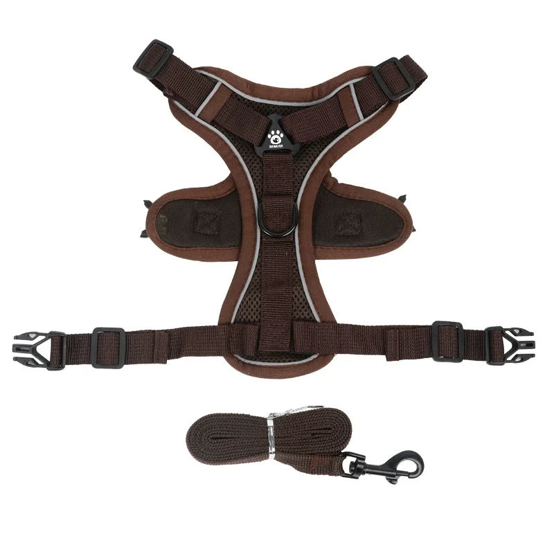 No-Pull Adjustable Dog & Cat Harness with Leash