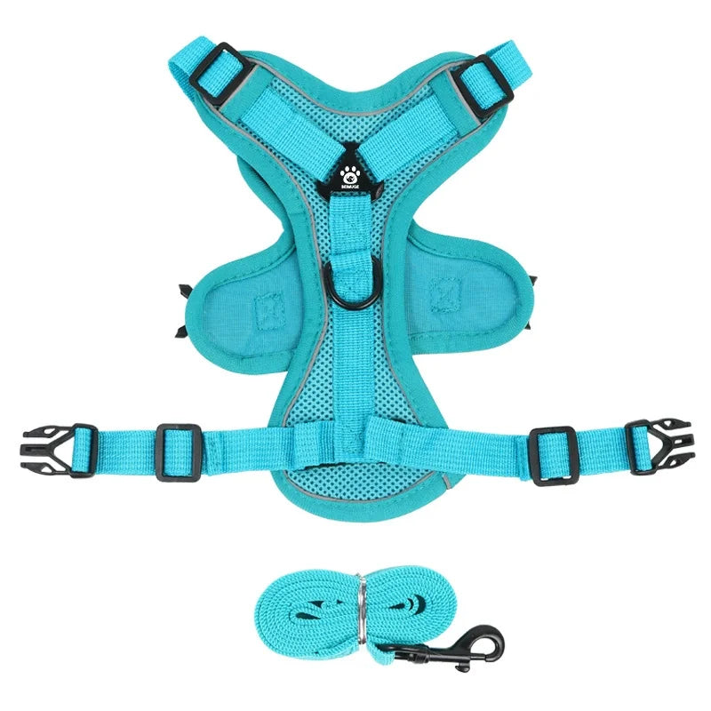 No-Pull Adjustable Dog & Cat Harness with Leash