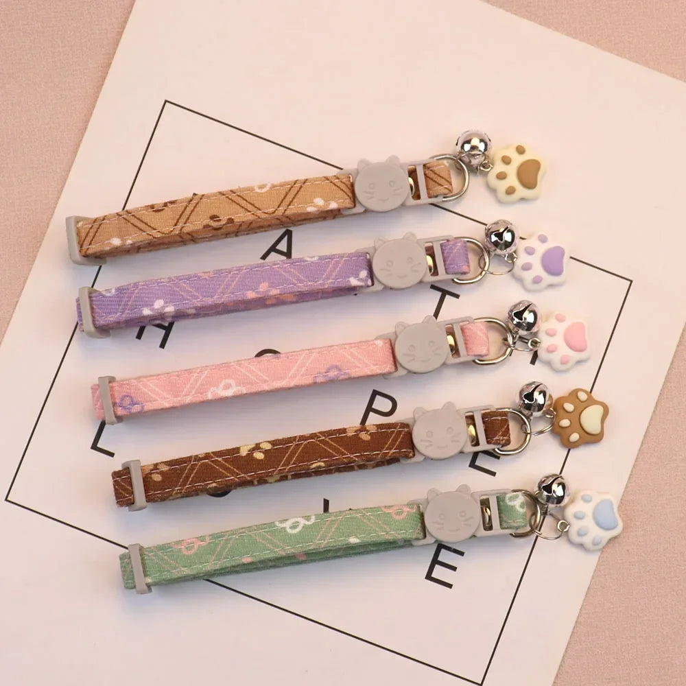 Adjustable Cute Pet Collar with Bell – Small Dogs & Cats