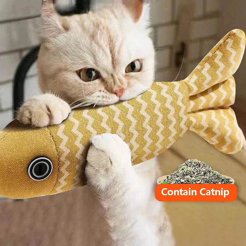 Fish-Shaped Catnip Toy Set – Interactive Cat Kicker & Chew Toys
