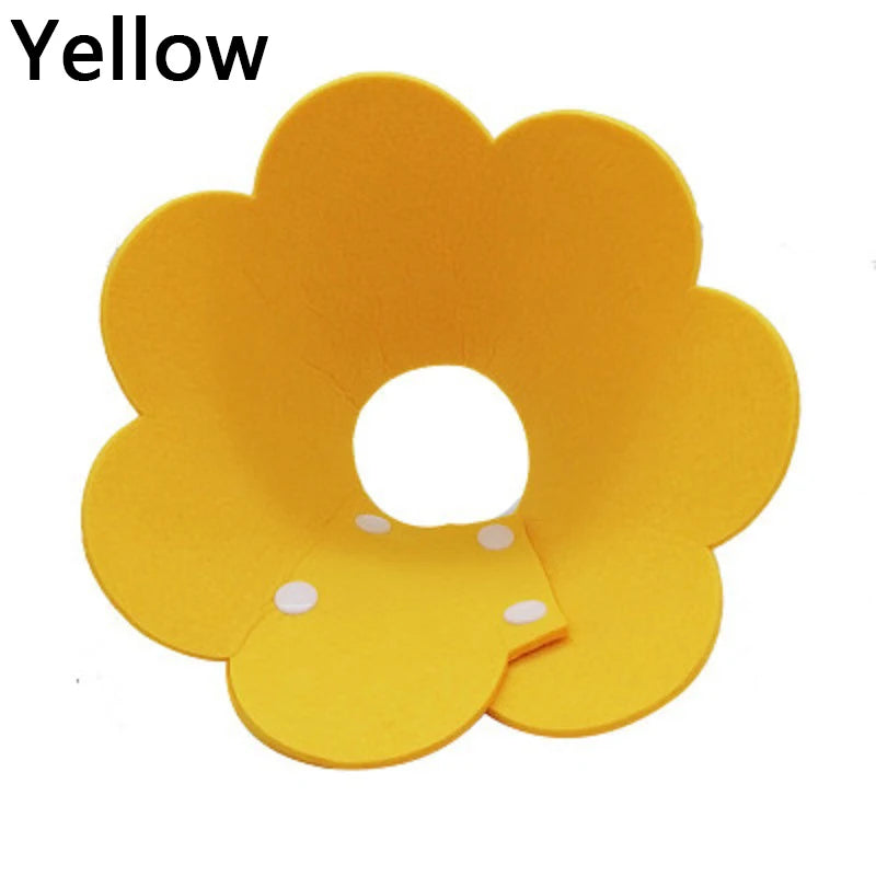 Adorable Flower Recovery Collar – Soft & Adjustable Protective Cone for Cats, Puppies, and Kittens