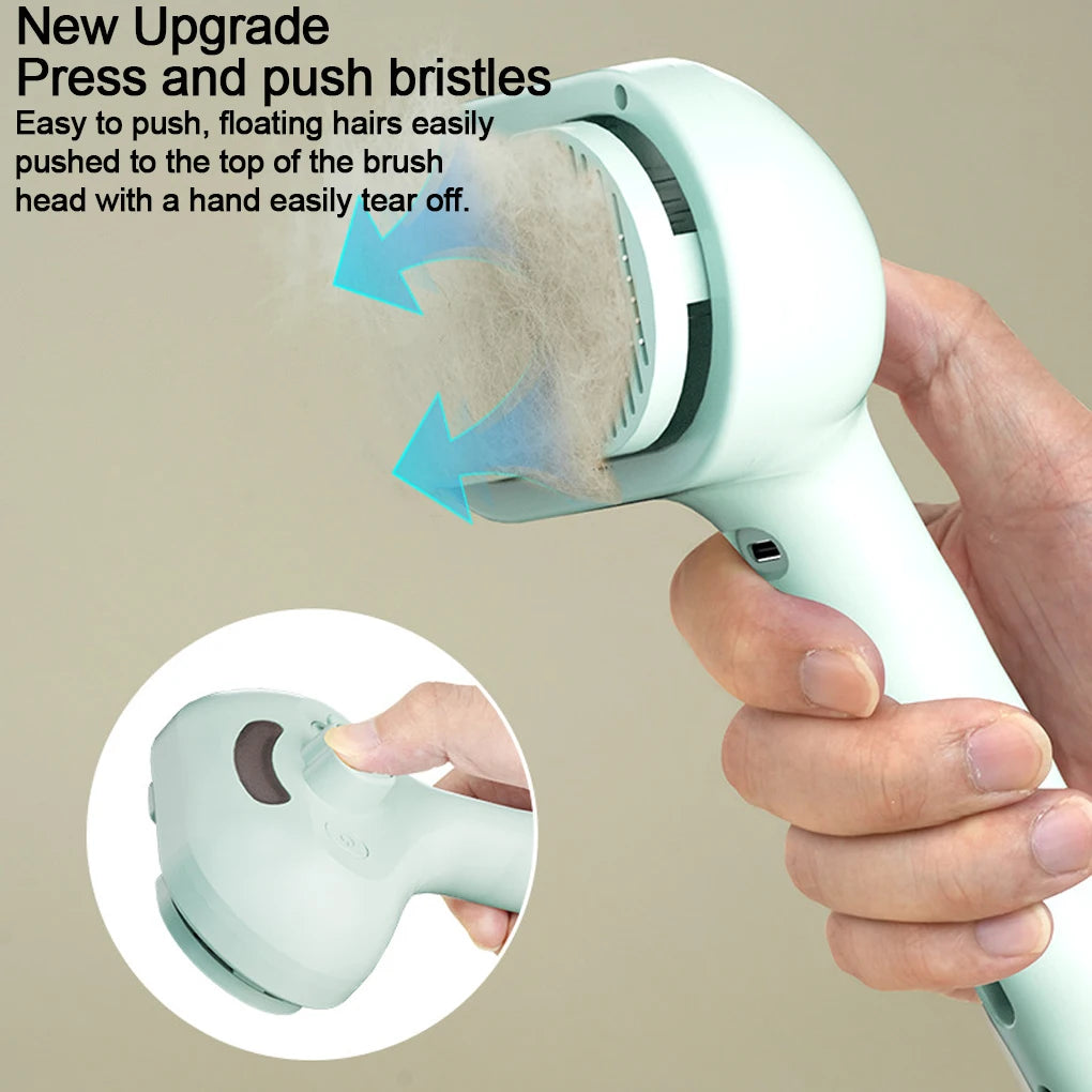 Steam Spray Dog Grooming Brush – Luxury Pet Hair Care