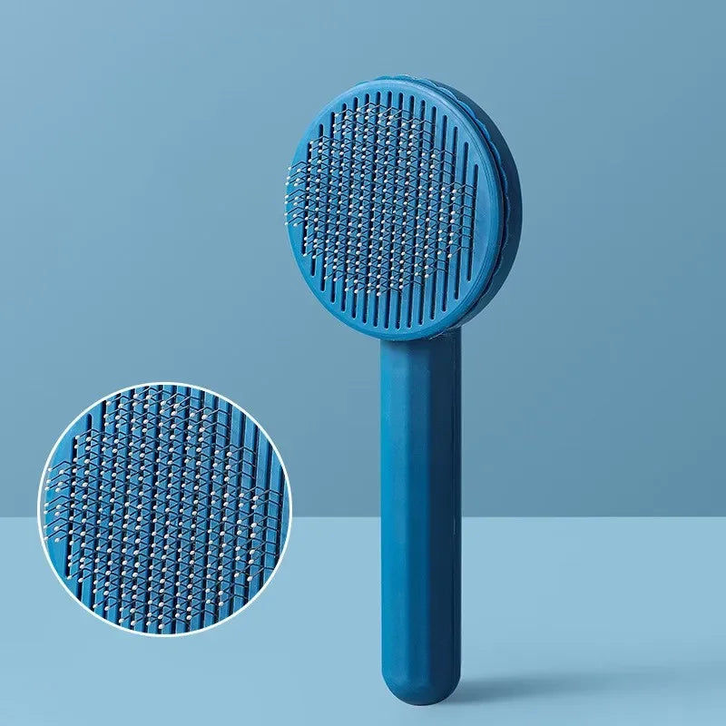 Pet Hair Brush & Stainless Steel Comb – Dog & Cat Grooming Tool