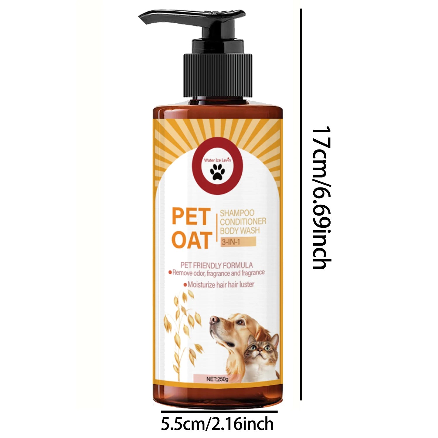 Pet Care Shampoo – Long-Lasting Fragrance Hair Cleanser for Dogs & Cats (250g)