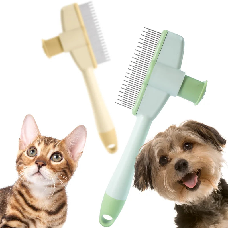 Cat Grooming Massage Brush – Professional Pet Comb for Hair Removal & Knot Opening
