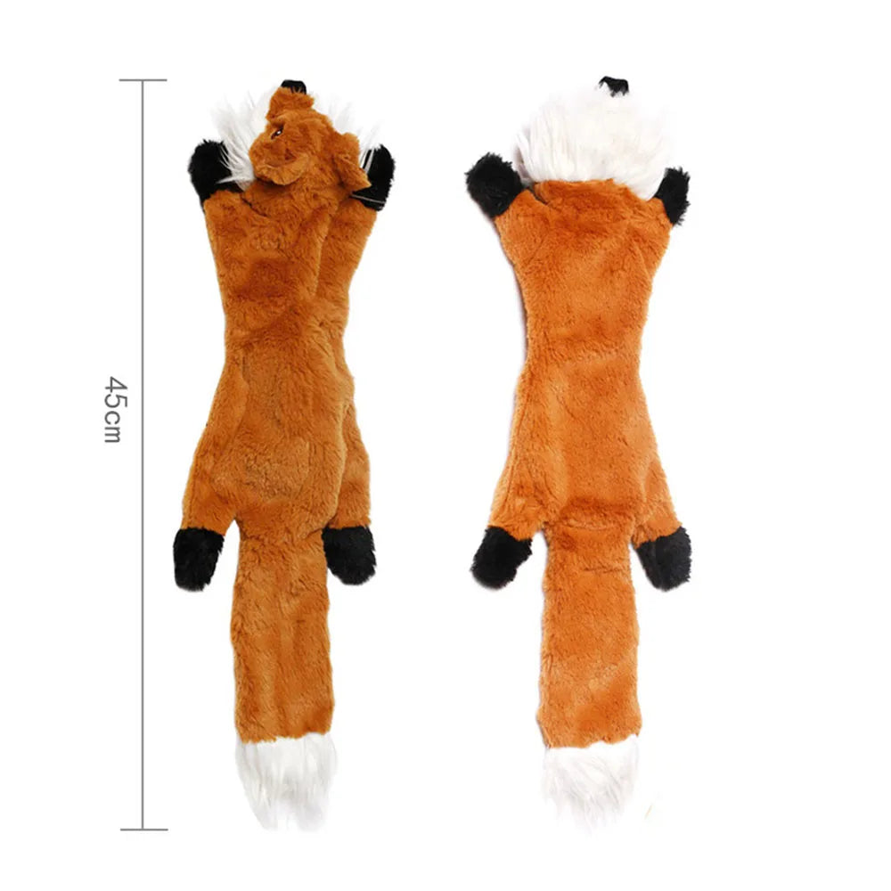 Stuffingless Squeaky Dog Toy – Durable Plush Chew Toy