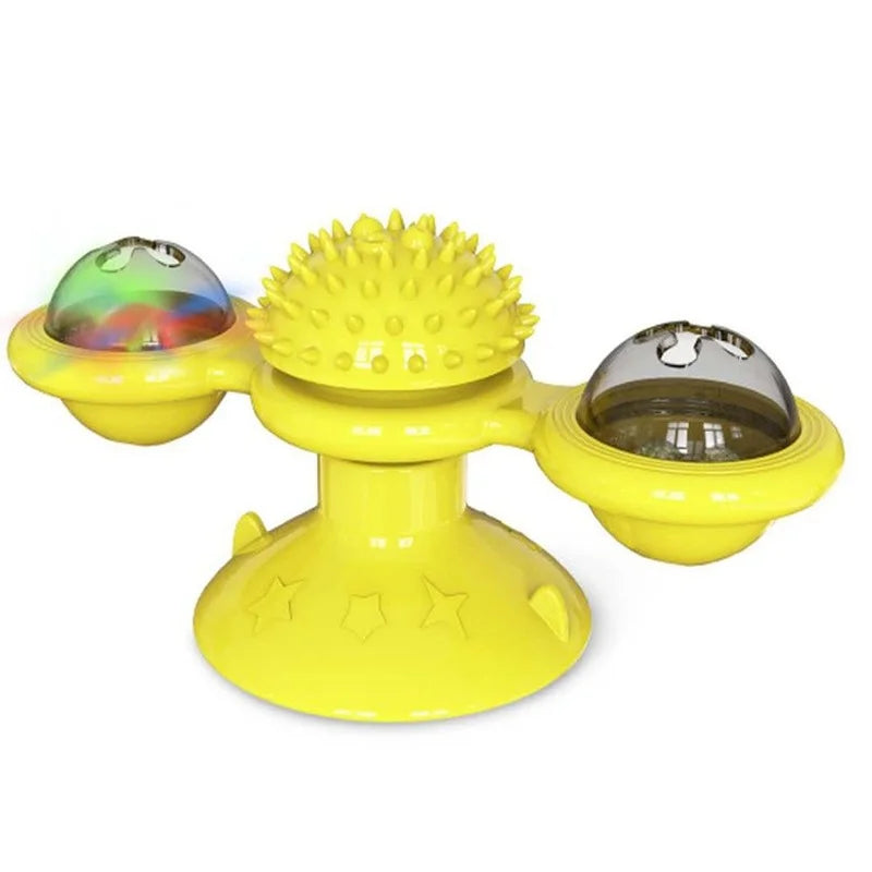 Interactive Windmill Cat Toy – Puzzle Turntable for Kittens