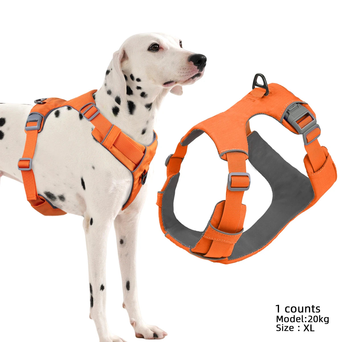 H-Type No-Pull Dog Harness – Adjustable Reflective Vest