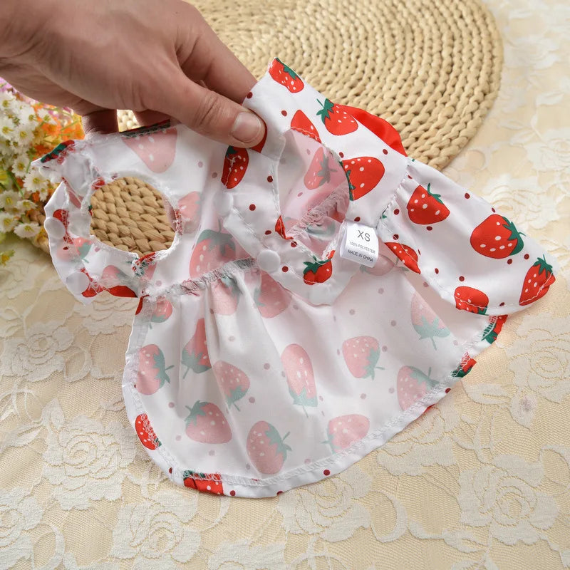 Fashion Cat & Puppy Dress with Bow – Small Dog & Cat Clothing
