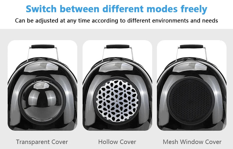 Transparent Space Capsule Pet Backpack
