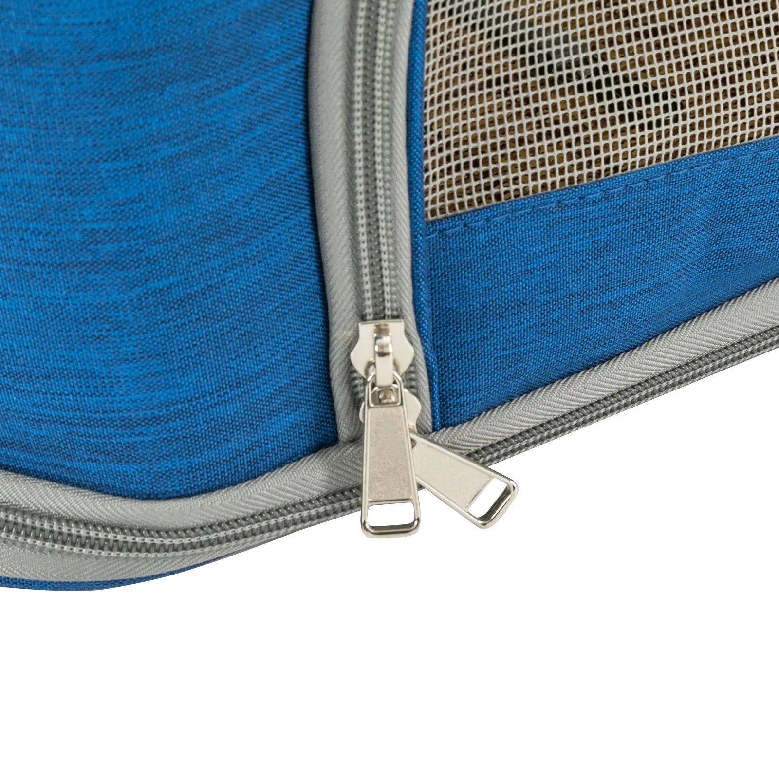 Blue Collapsible Pet Carrier – Waterproof Oxford Travel Bag