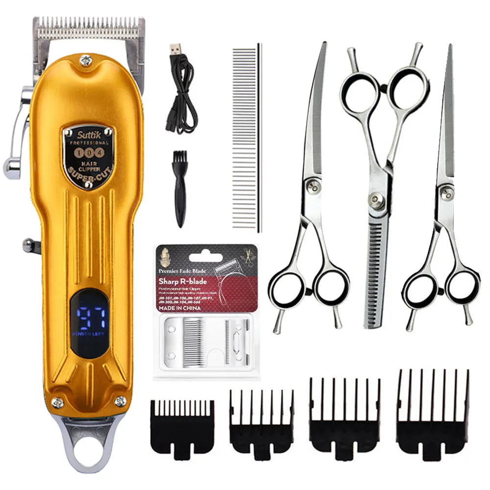 Professional Dog Hair Clipper – Rechargeable Pet Grooming Trimmer