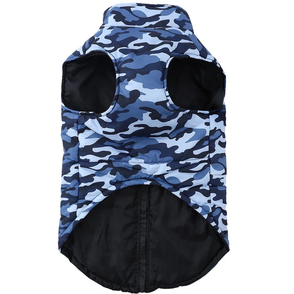 Windproof Camouflage Pet Jacket – Warm Winter Coat for Dogs & Cats