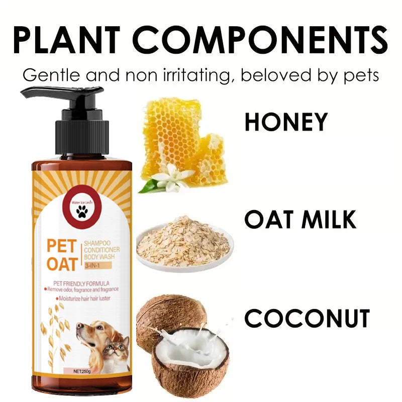 Pet Care Shampoo – Long-Lasting Fragrance Hair Cleanser for Dogs & Cats (250g)