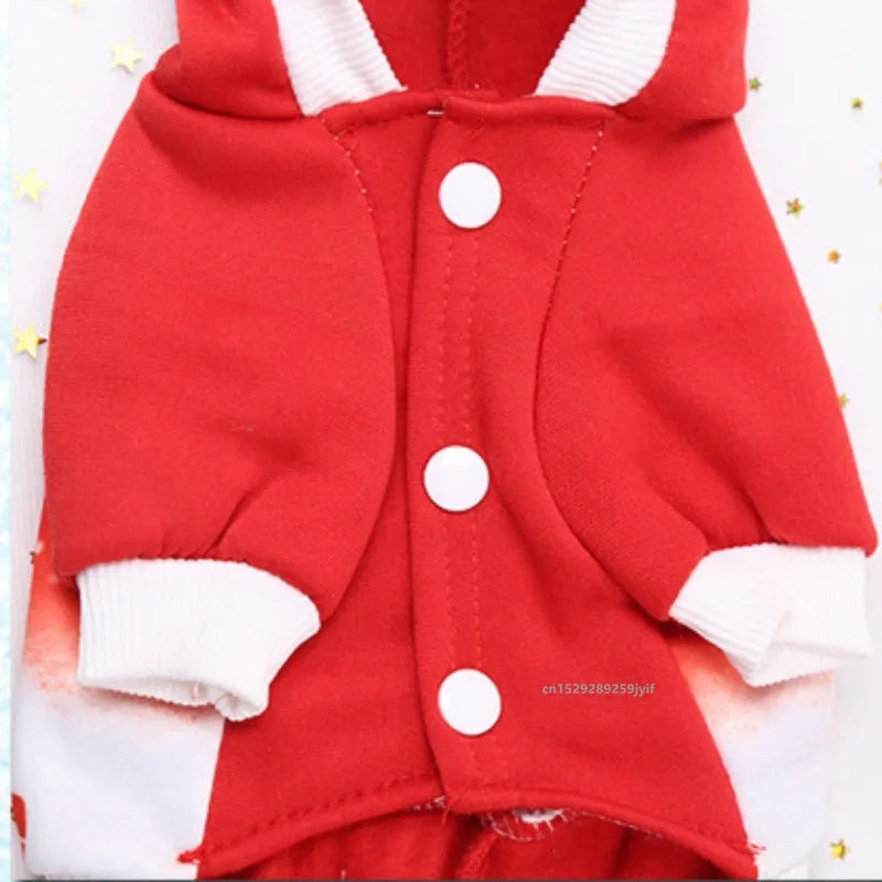 Christmas Pet Clothes – Warm Winter Dog Hoodie Coat for Small & Medium Dogs