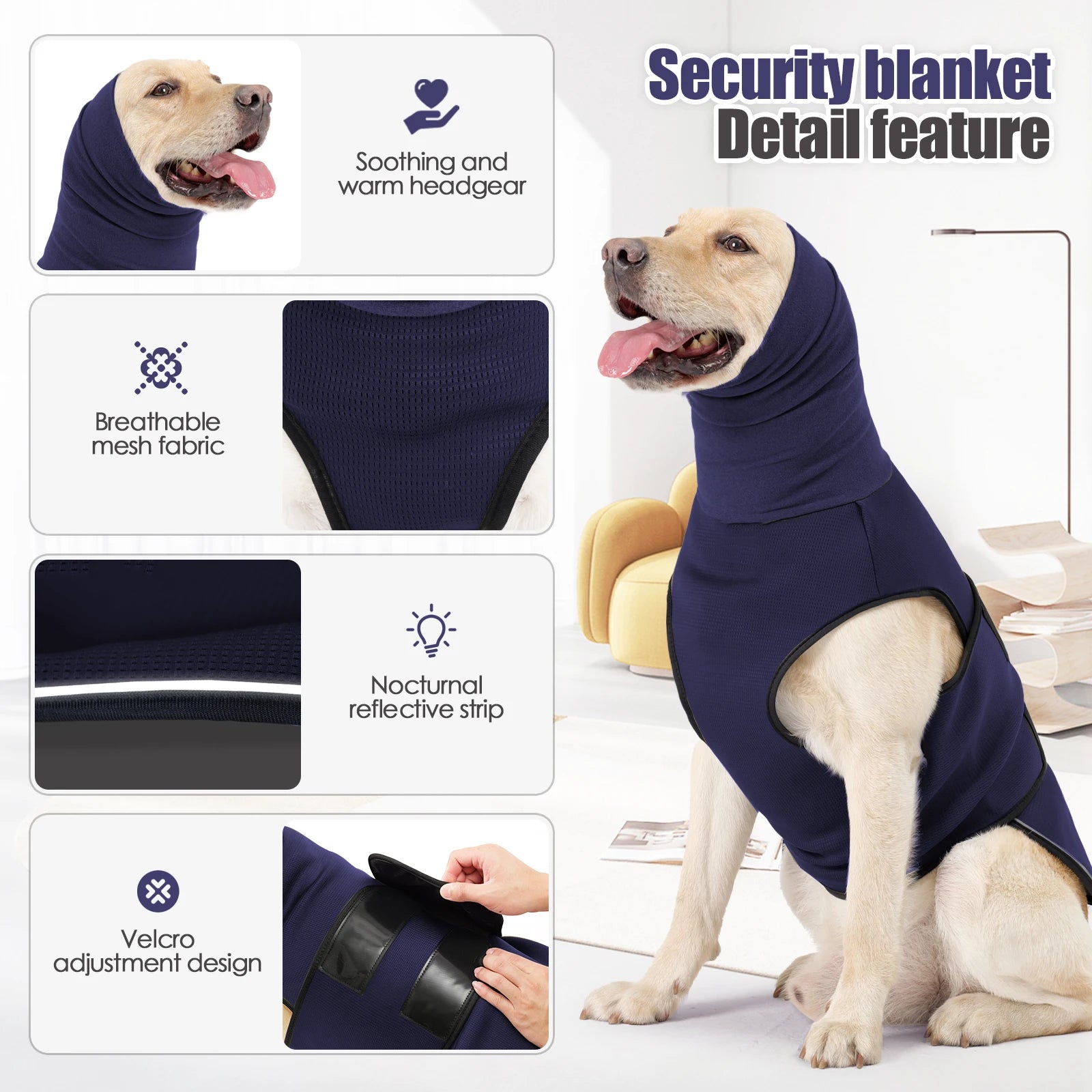 Dog Anxiety Vest – Calming Jacket for Stress Relief